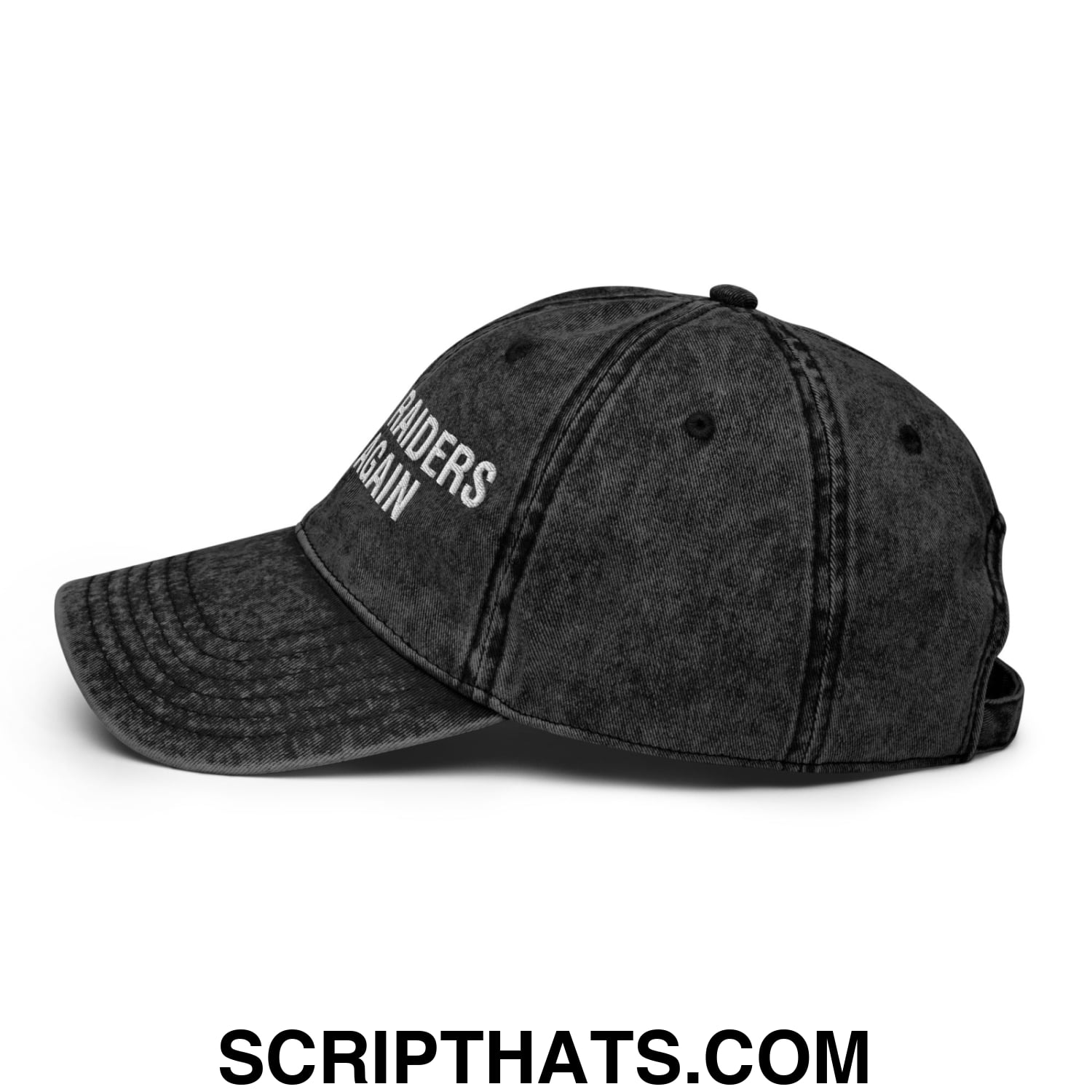Make The Raiders Great Again 2026 Draft Day Embroidered Unstructured Denim Dad Hat Default Title
