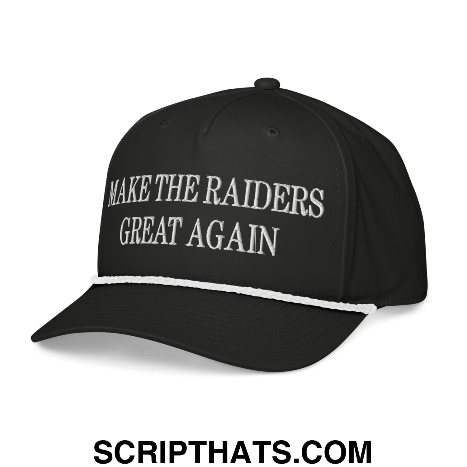 Make The Raiders Great Again Embroidered 5 Panel Rope Hat Default Title