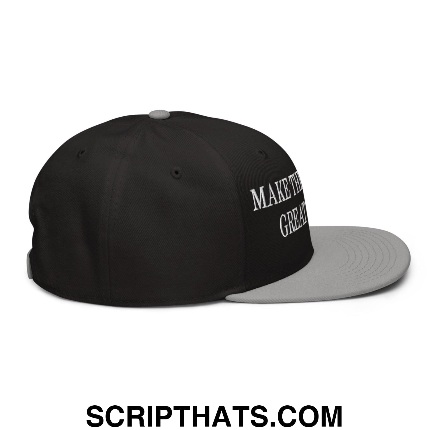 Make The Raiders Great Again Embroidered Flat Brim Bill Snapback Hat Gray Black Black