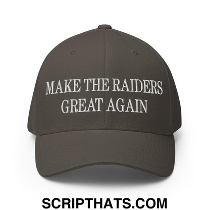 Make The Raiders Great Again Embroidered Stretch Fit Baseball Hat Dark Grey