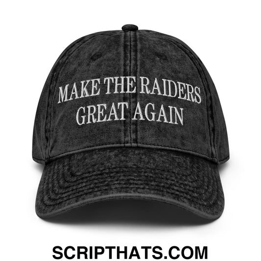 Make The Raiders Great Again Embroidered Unstructured Denim Dad Hat Default Title
