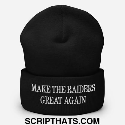 Make The Raiders Great Again Knit Cuffed Beanie Black