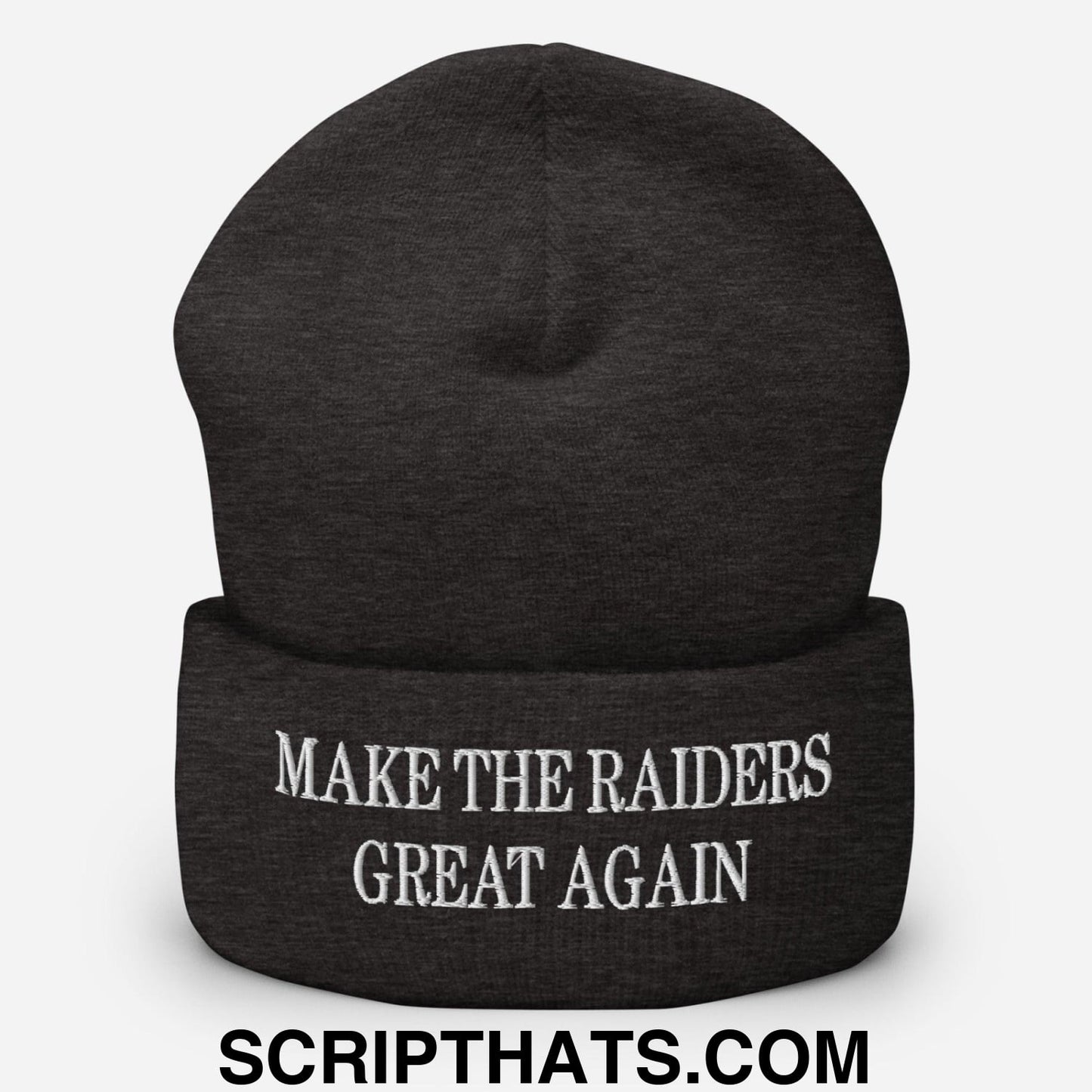 Make The Raiders Great Again Knit Cuffed Beanie Dark Grey