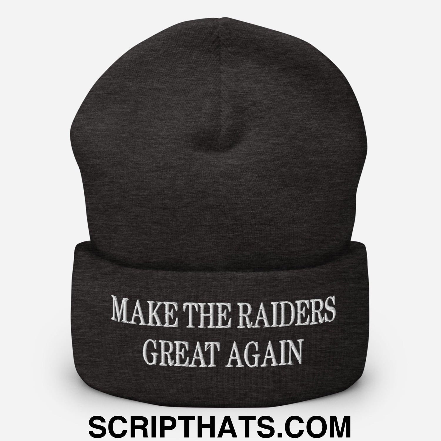 Make The Raiders Great Again Knit Cuffed Beanie Dark Grey