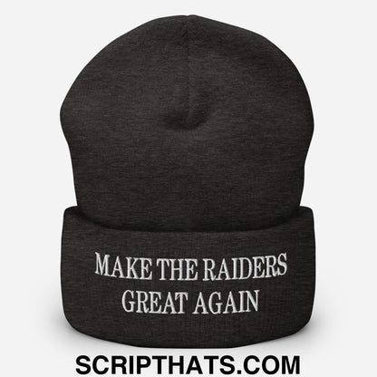 Make The Raiders Great Again Knit Cuffed Beanie Dark Grey