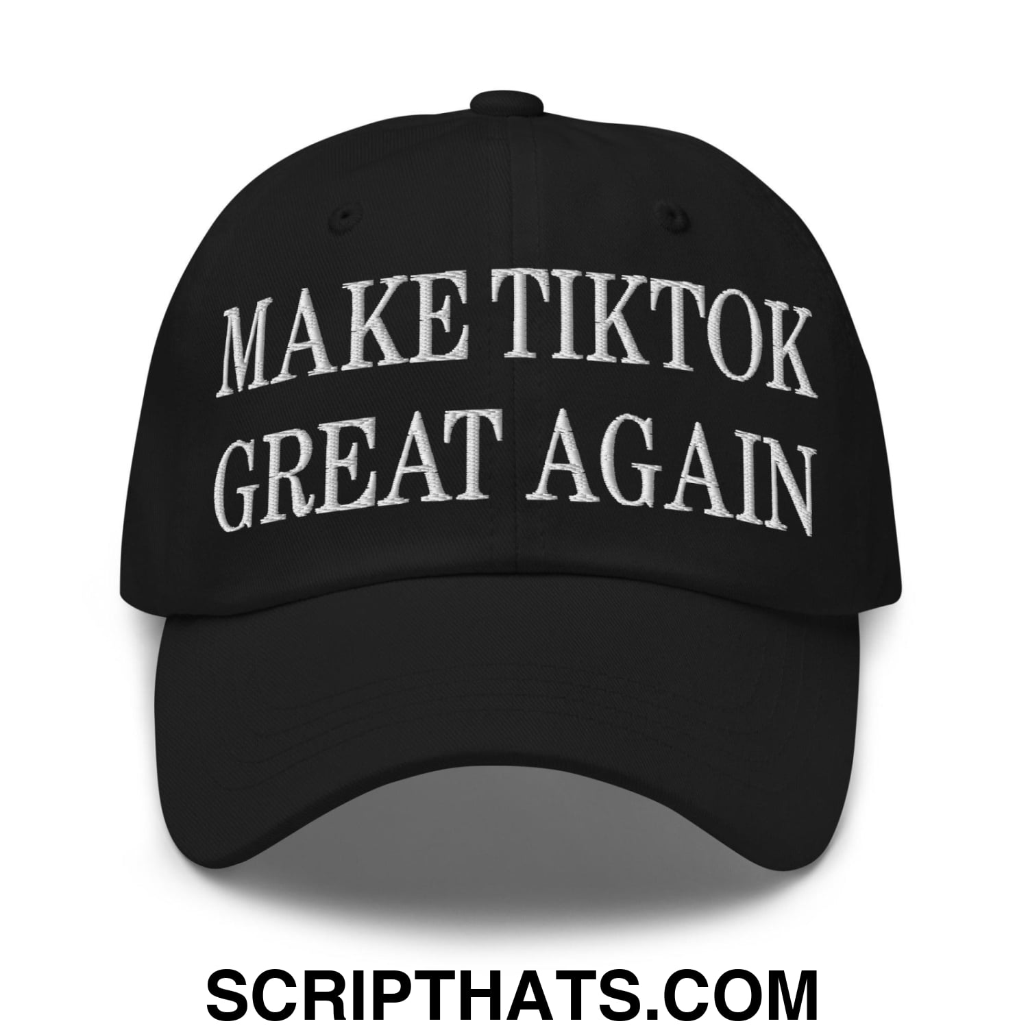 Make TikTok Great Again Embroidered Dad Hat Black