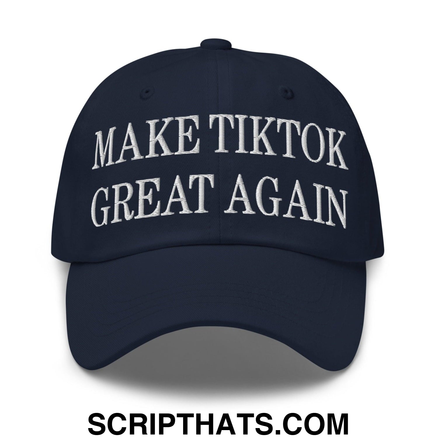 Make TikTok Great Again Embroidered Dad Hat Navy