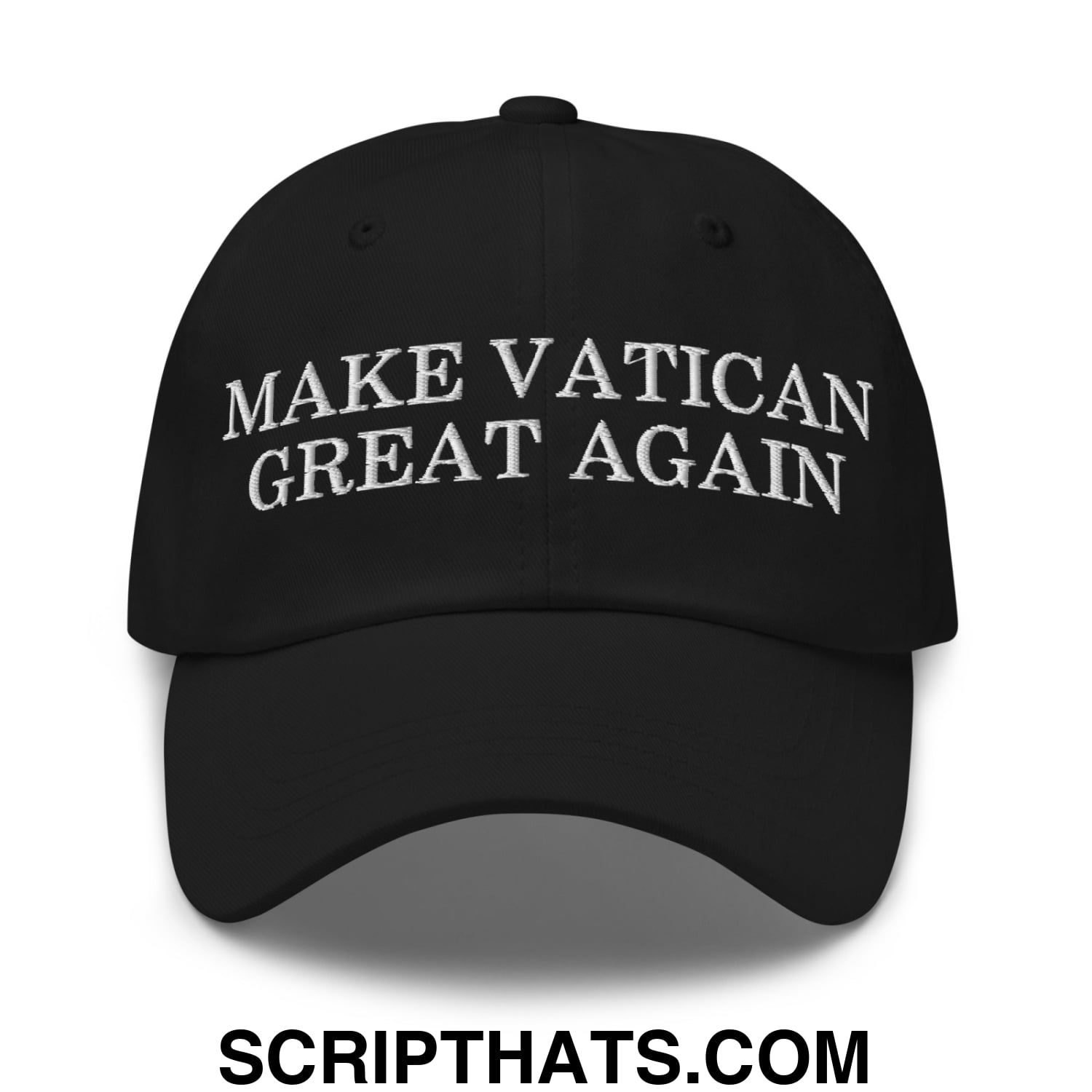 Make Vatican Great Again Embroidered Unstructured Dad Hat Black