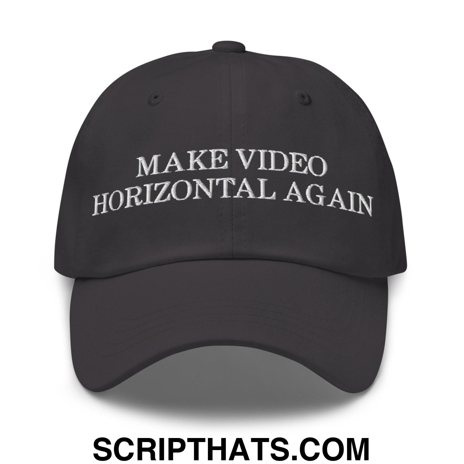 Make Video Horizontal Again Dad Hat Dark Grey