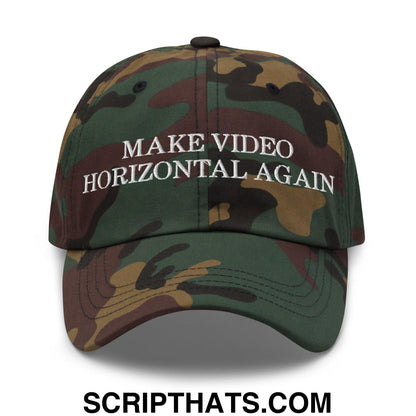 Make Video Horizontal Again Dad Hat Green Camo