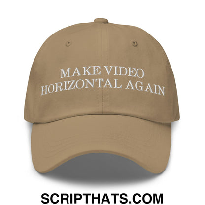 Make Video Horizontal Again Dad Hat Khaki