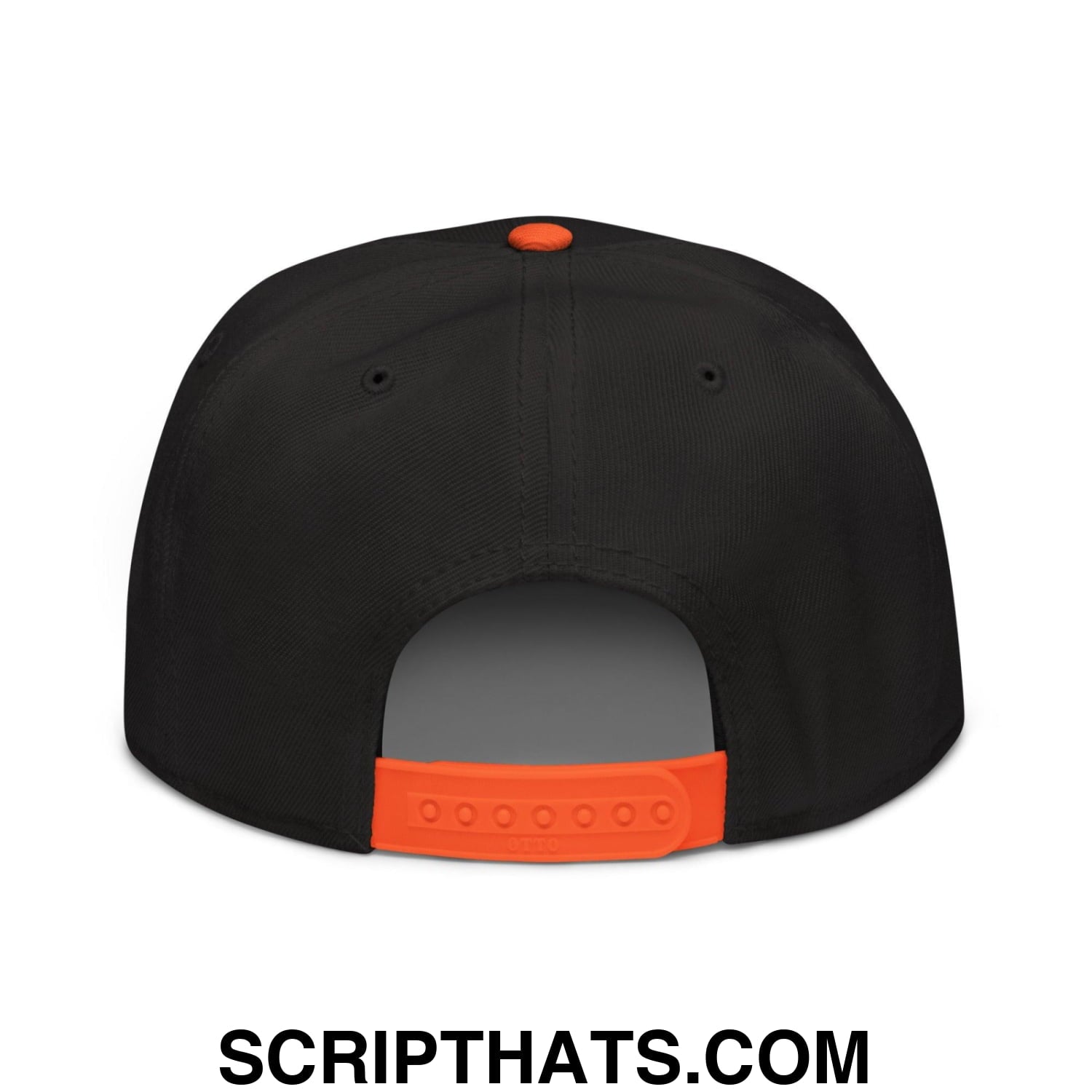 Make Video Horizontal Again Embroidered Flat Brim Bill Snapback Hat Orange Black Black
