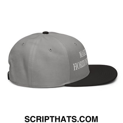 Make Video Horizontal Again Embroidered Flat Brim Bill Snapback Hat Black Gray Gray