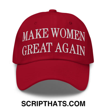 Make Women Great Again Embroidered Dad Hat Cranberry