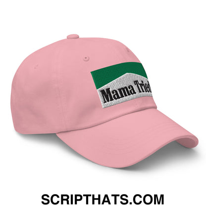 Mama Tried Cigarette Menthol Green Embroidered Unstructured Dad Hat Pink