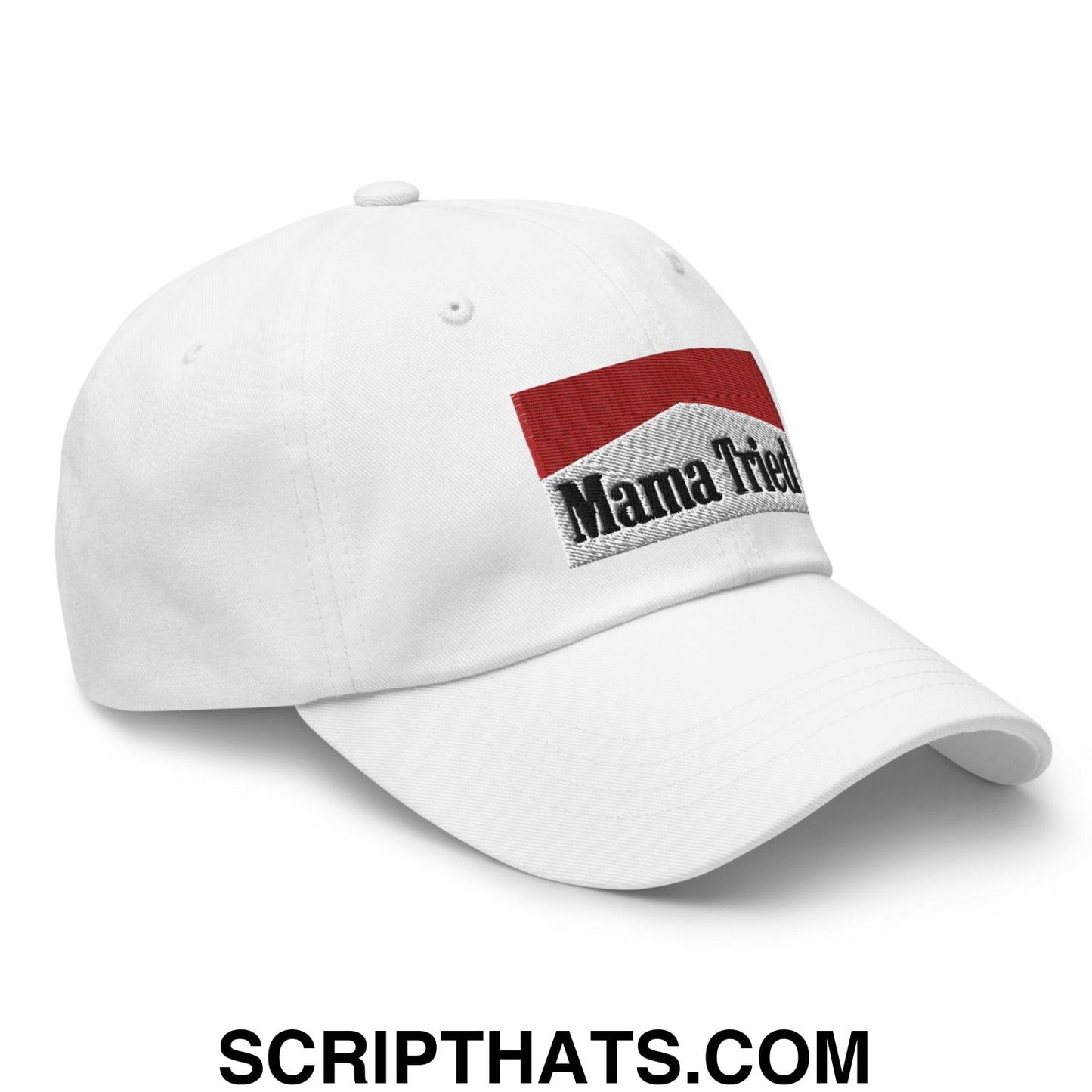 Mama Tried Parody Dad Hat White