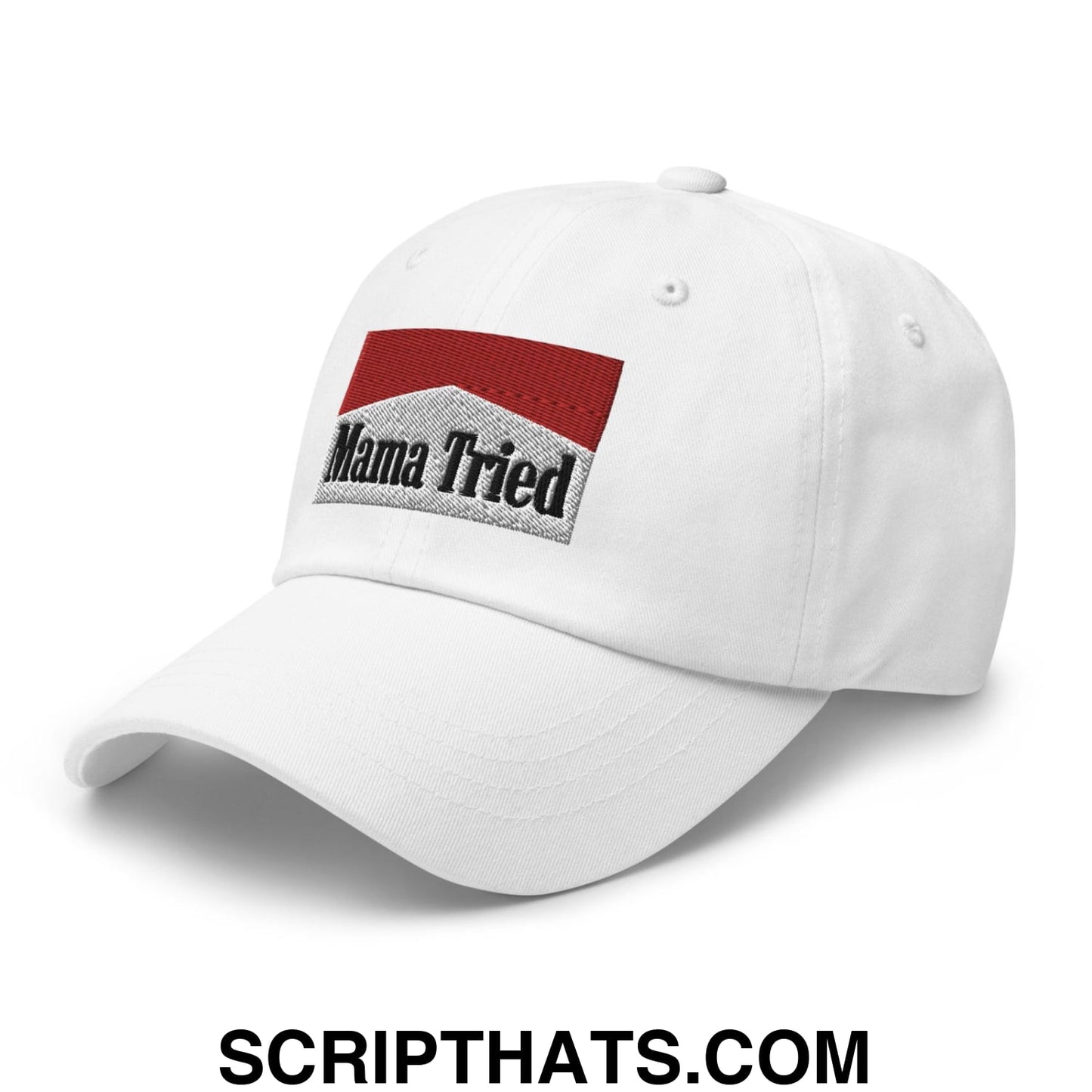 Mama Tried Parody Dad Hat White