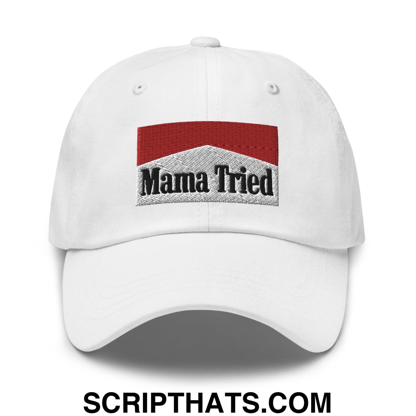 Mama Tried Parody Dad Hat White
