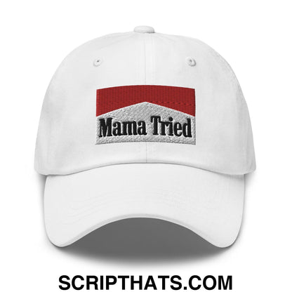 Mama Tried Parody Dad Hat White