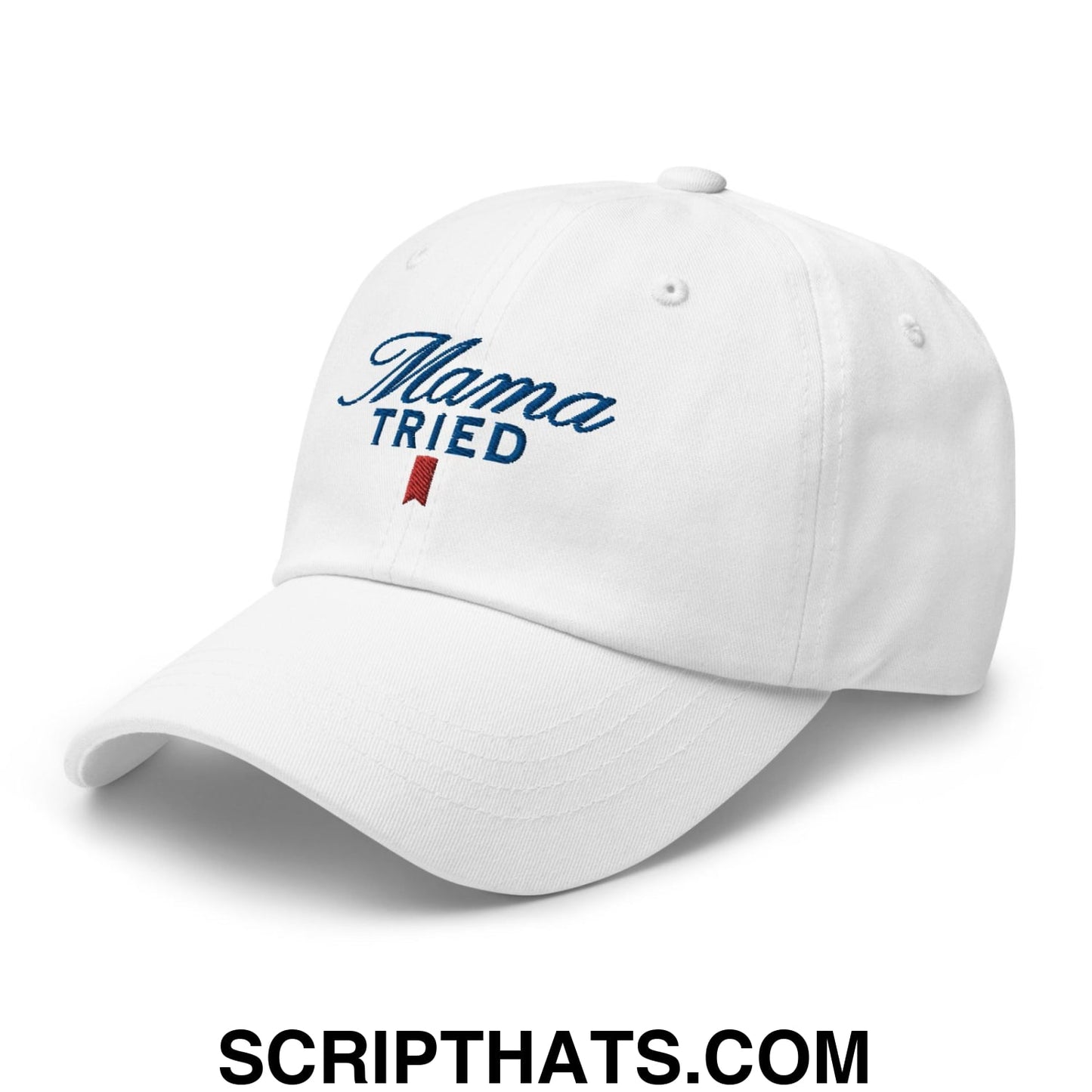 Mama Tried Parody II Dad Hat White