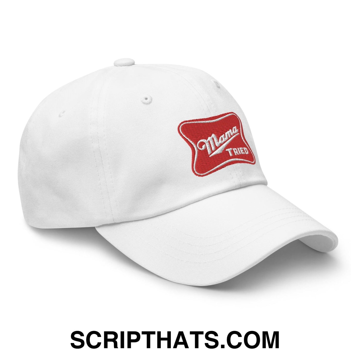Mama Tried Parody III Dad Hat White