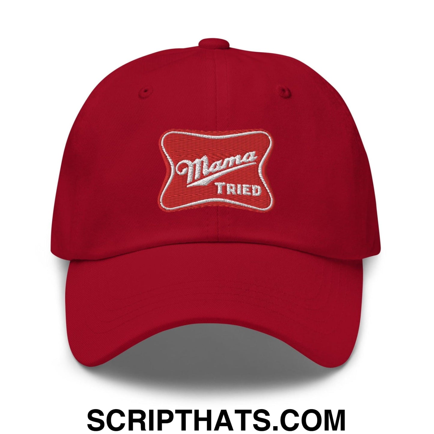 Mama Tried Parody III Dad Hat Cranberry
