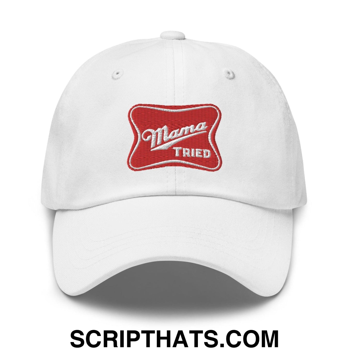 Mama Tried Parody III Dad Hat White