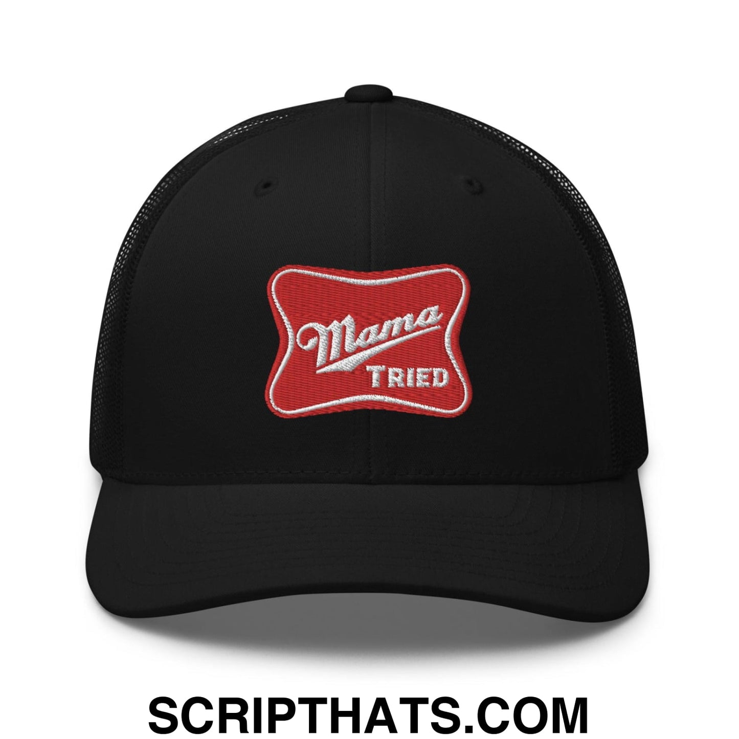 Mama Tried Parody III Retro Trucker Hat Black
