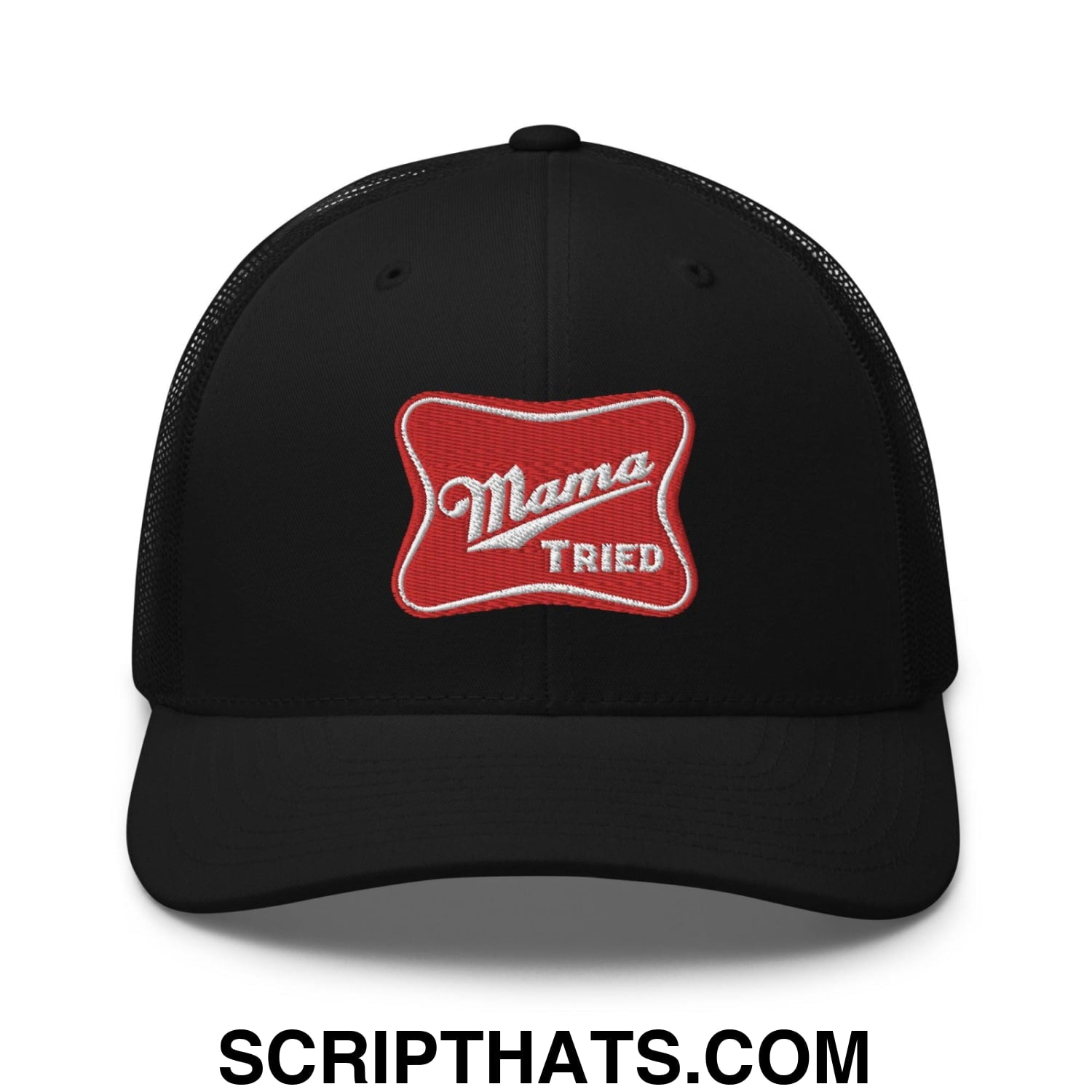 Mama Tried Parody III Retro Trucker Hat Black