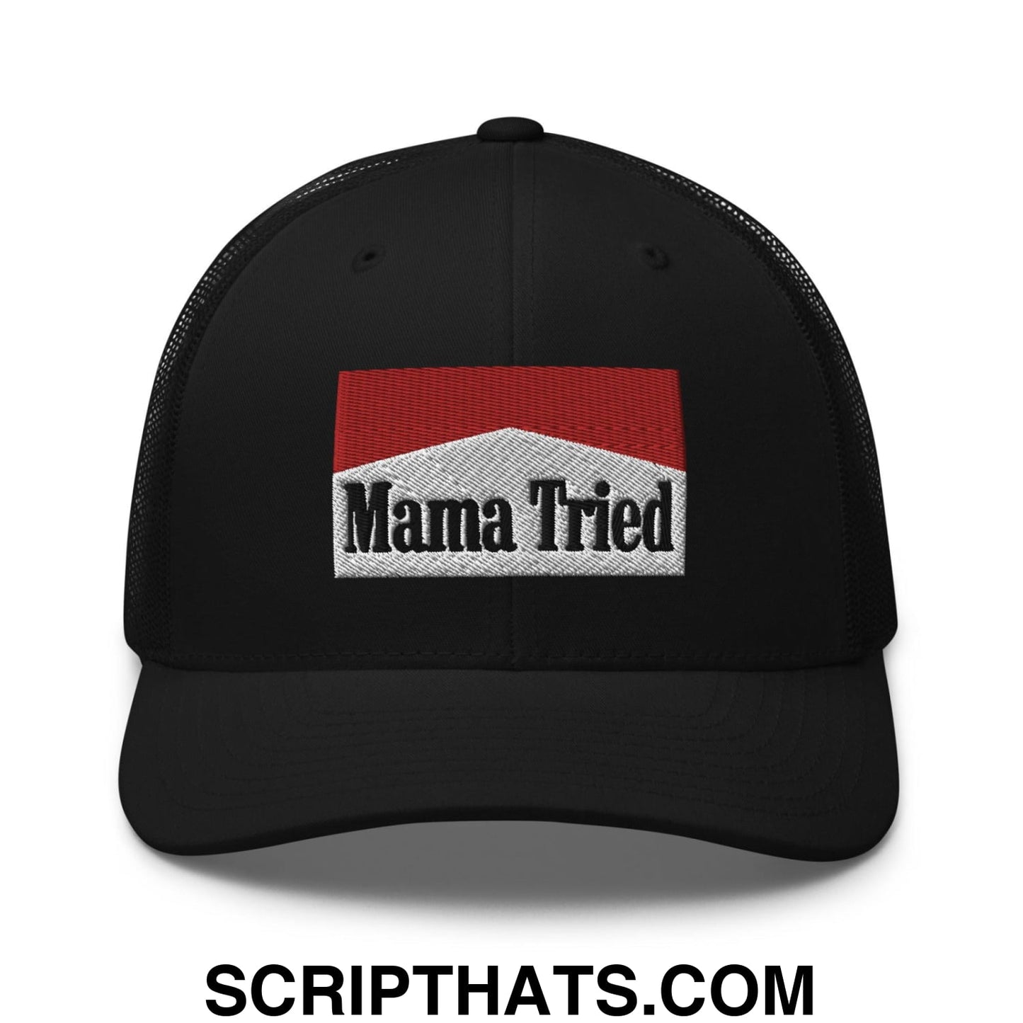 Mama Tried Parody Retro Trucker Hat Black