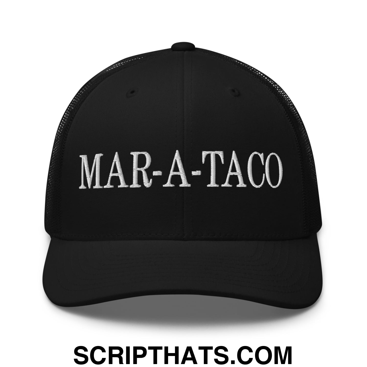 Mar-a-Taco Embroidered Mesh Trucker Hat Black