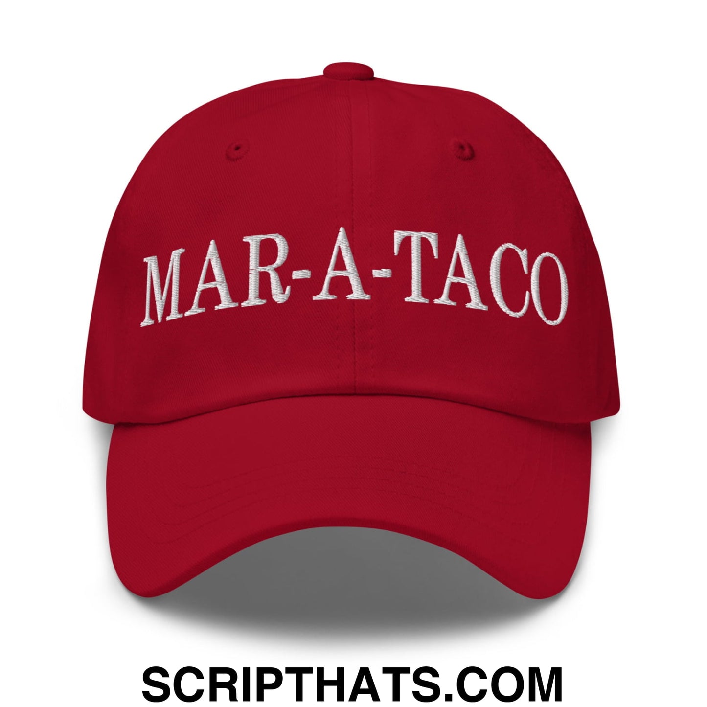 Mar-a-Taco Embroidered Unstructured Dad Hat Cranberry