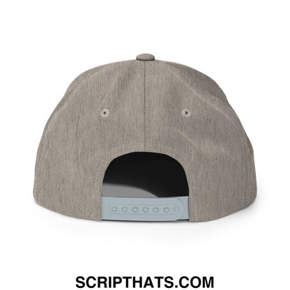 Mark of the Beast Revelation 13:16–17 Embroidered Flat Brim Bill Snapback Hat Heather Grey