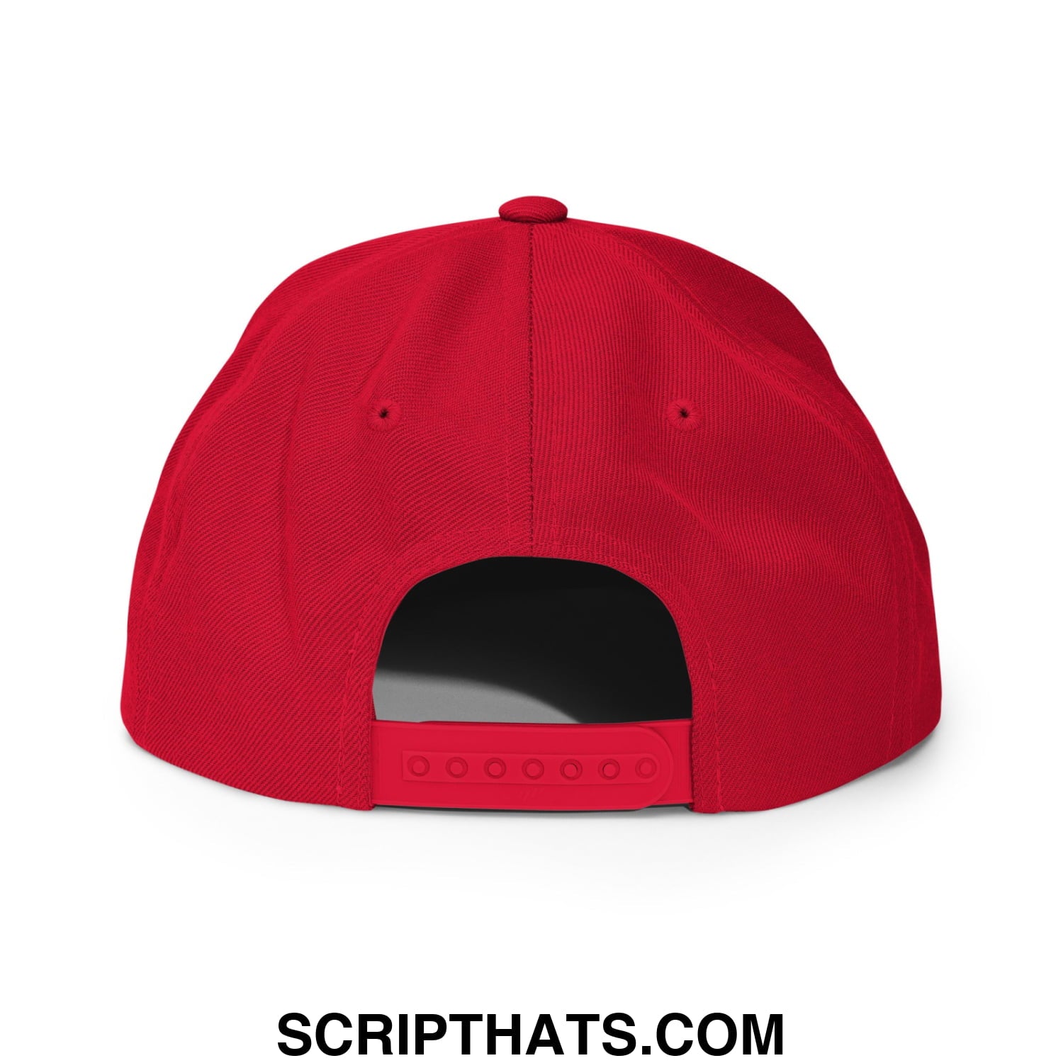 Mark of the Beast Revelation 13:16–17 Embroidered Flat Brim Bill Snapback Hat Red