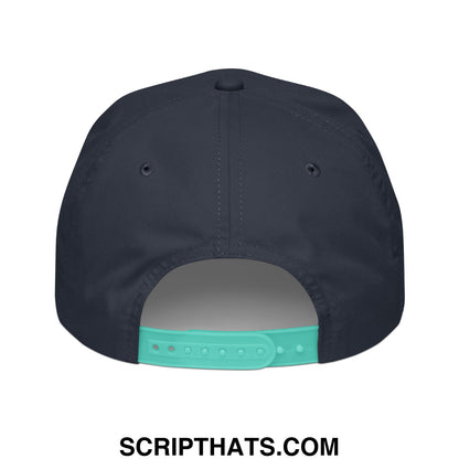 Marsh Water Embroidered Retro Golf Rope Hat Navy Mint