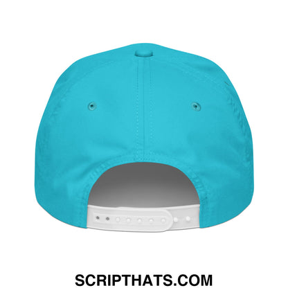 Marsh Water Embroidered Retro Golf Rope Hat Turquoise White