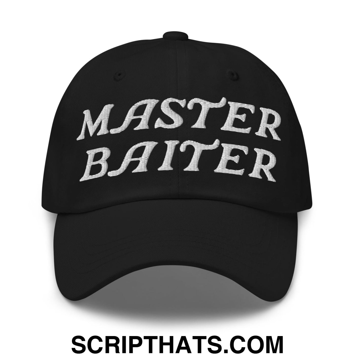 Master Baiter Embroidered Unstructured Dad Hat Black