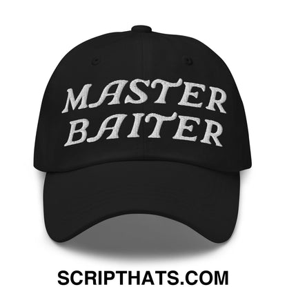 Master Baiter Embroidered Unstructured Dad Hat Black