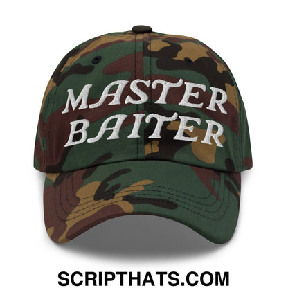 Master Baiter Embroidered Unstructured Dad Hat Green Camo