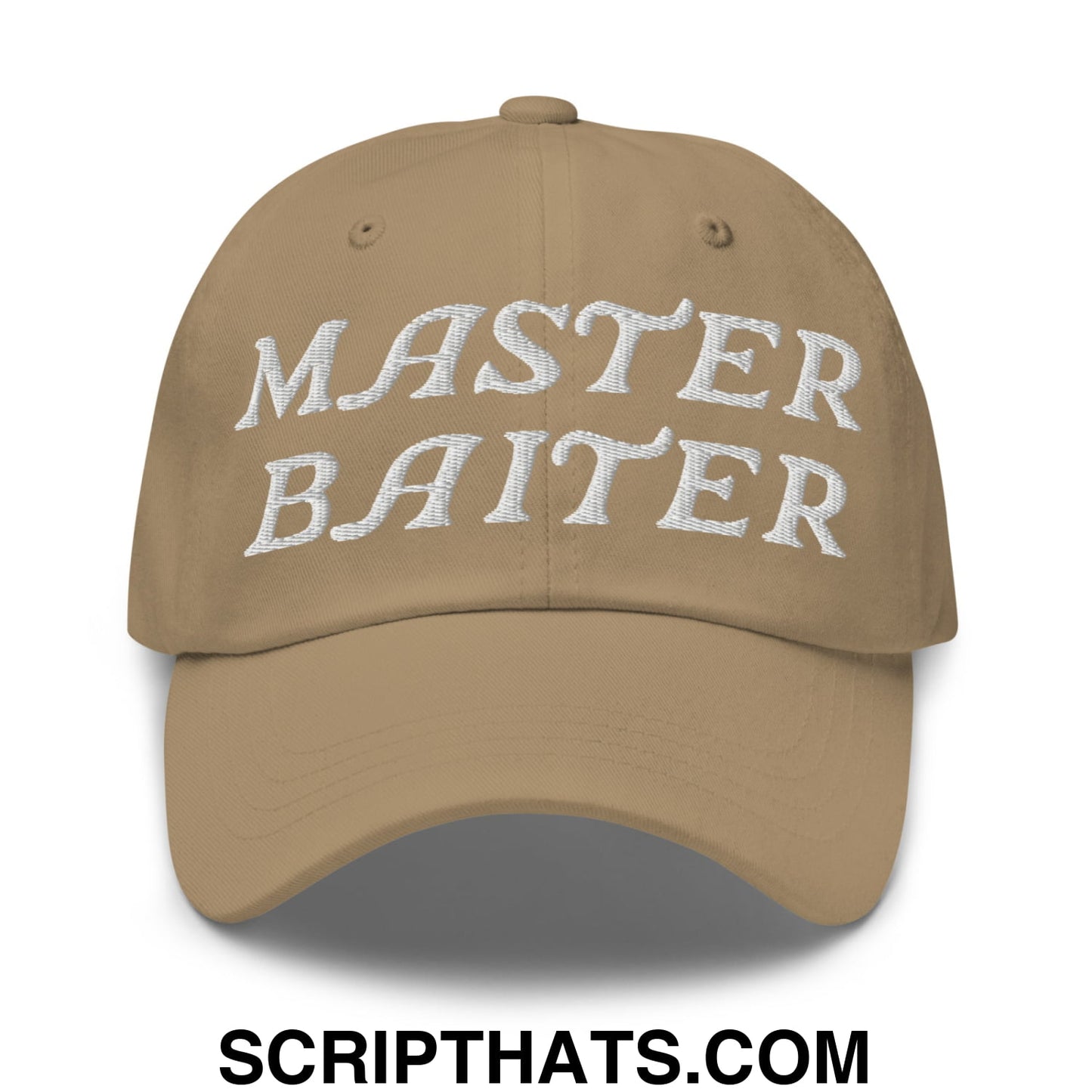 Master Baiter Embroidered Unstructured Dad Hat Khaki