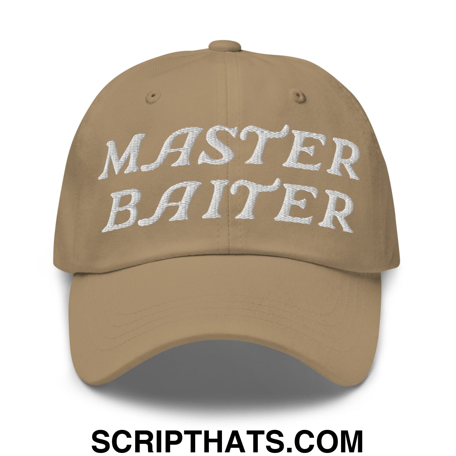 Master Baiter Embroidered Unstructured Dad Hat Khaki