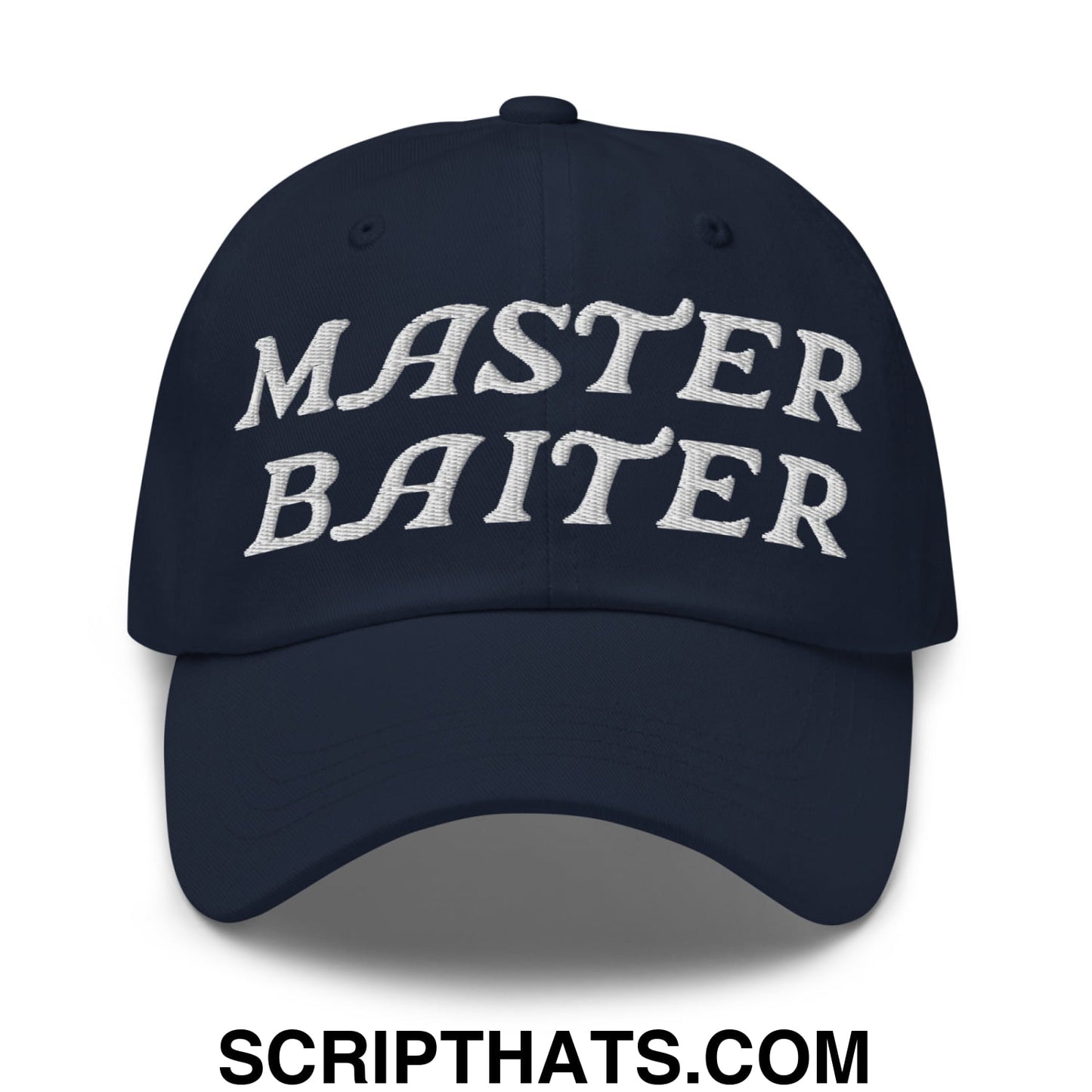 Master Baiter Embroidered Unstructured Dad Hat Navy