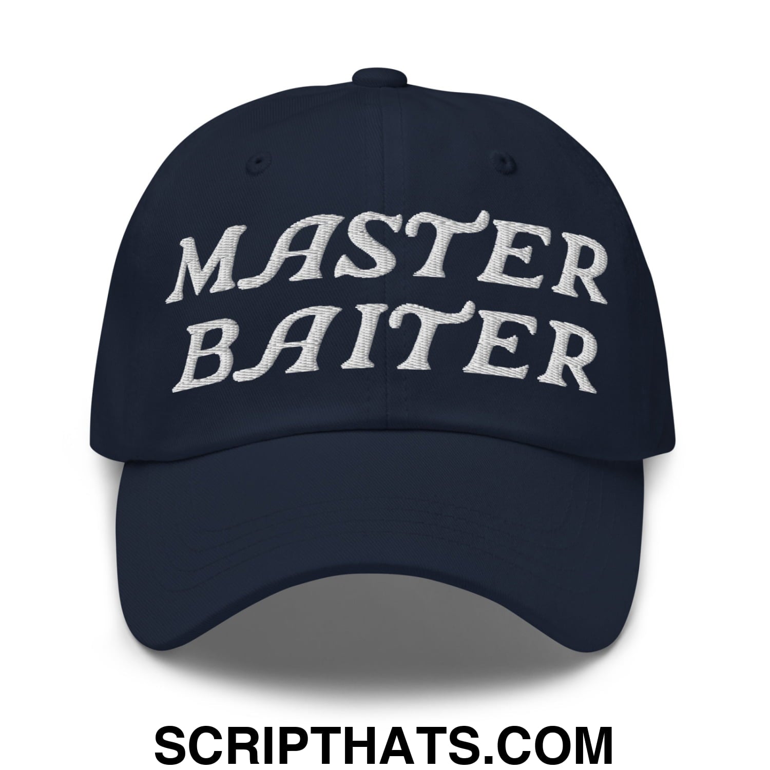 Master Baiter Embroidered Unstructured Dad Hat Navy