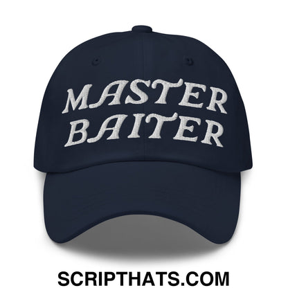 Master Baiter Embroidered Unstructured Dad Hat Navy