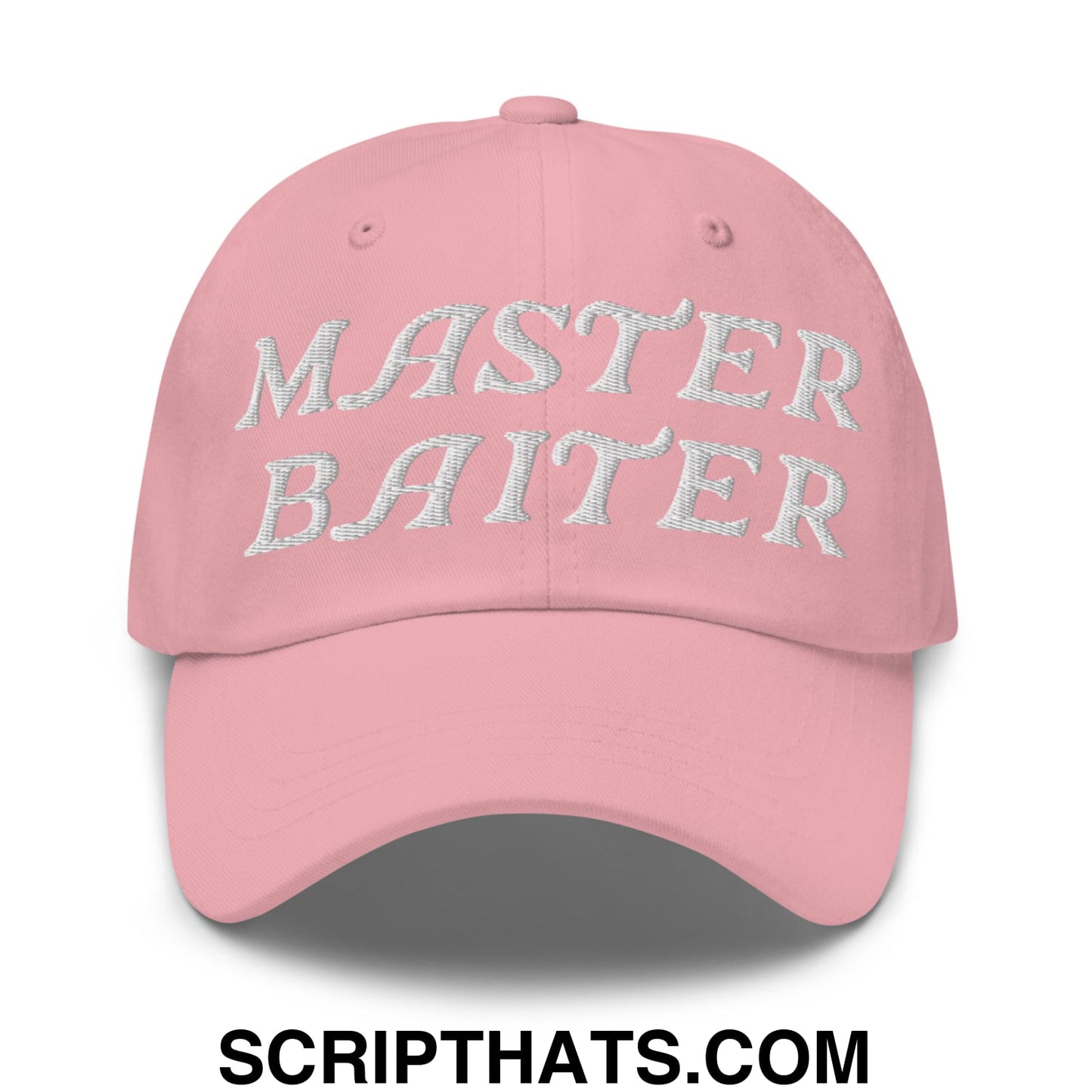 Master Baiter Embroidered Unstructured Dad Hat Pink