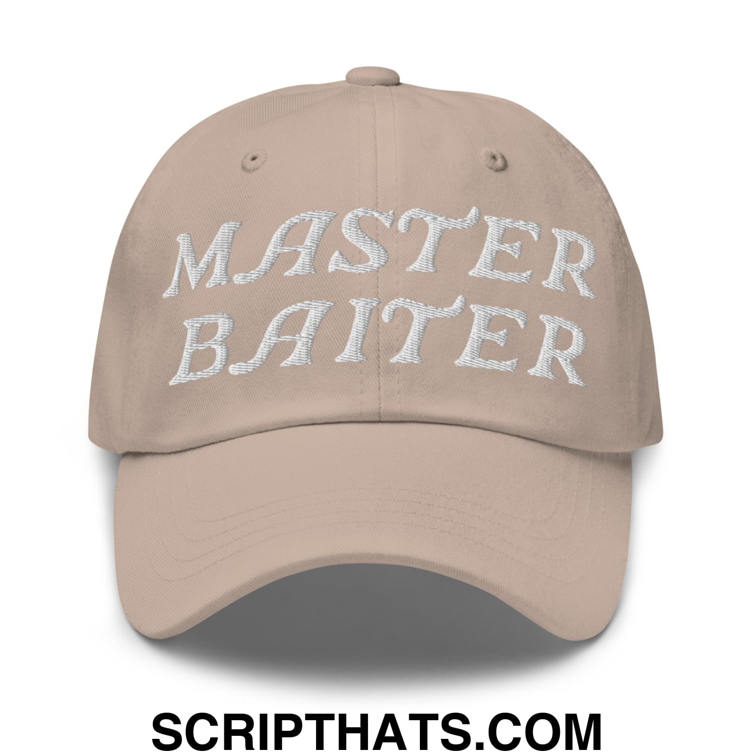 Master Baiter Embroidered Unstructured Dad Hat Stone