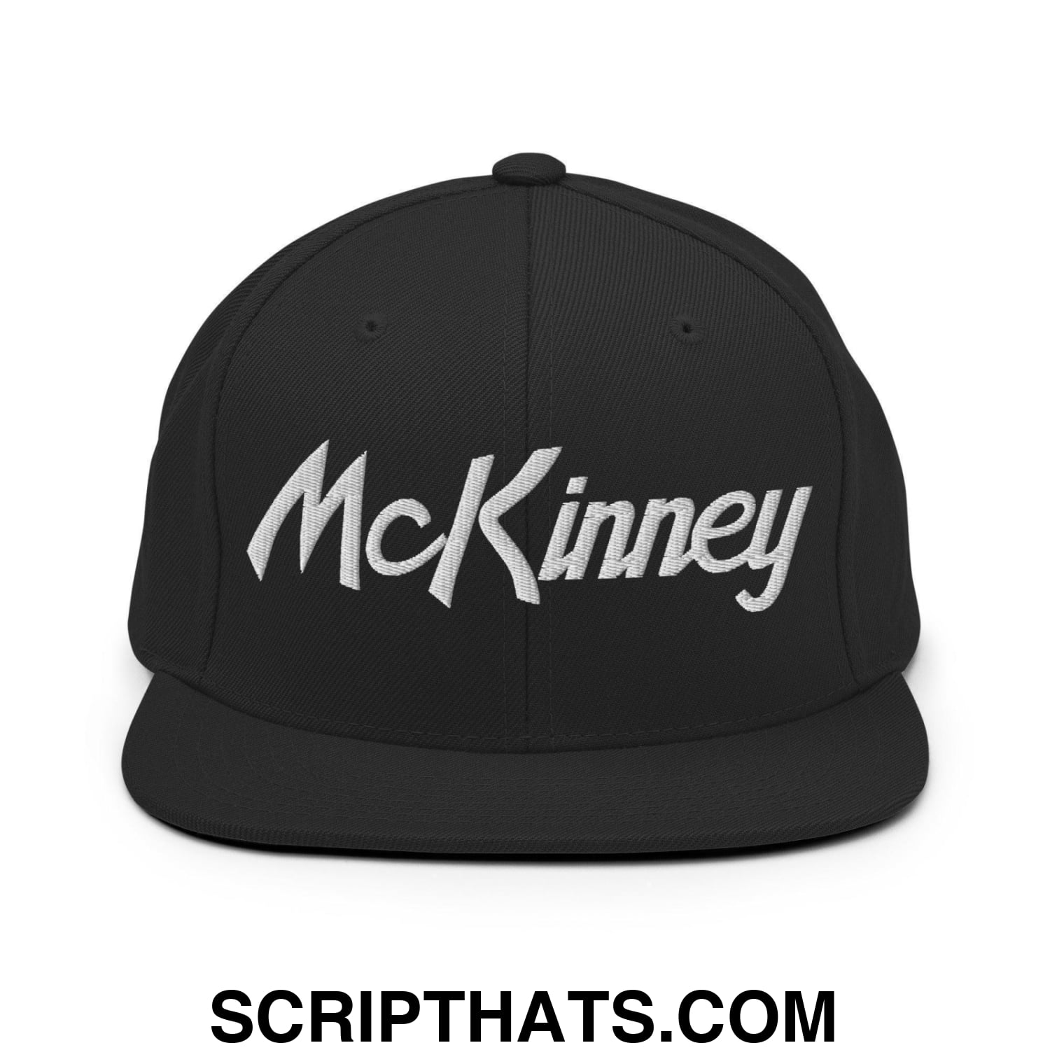 McKinney Script Snapback Hat Black