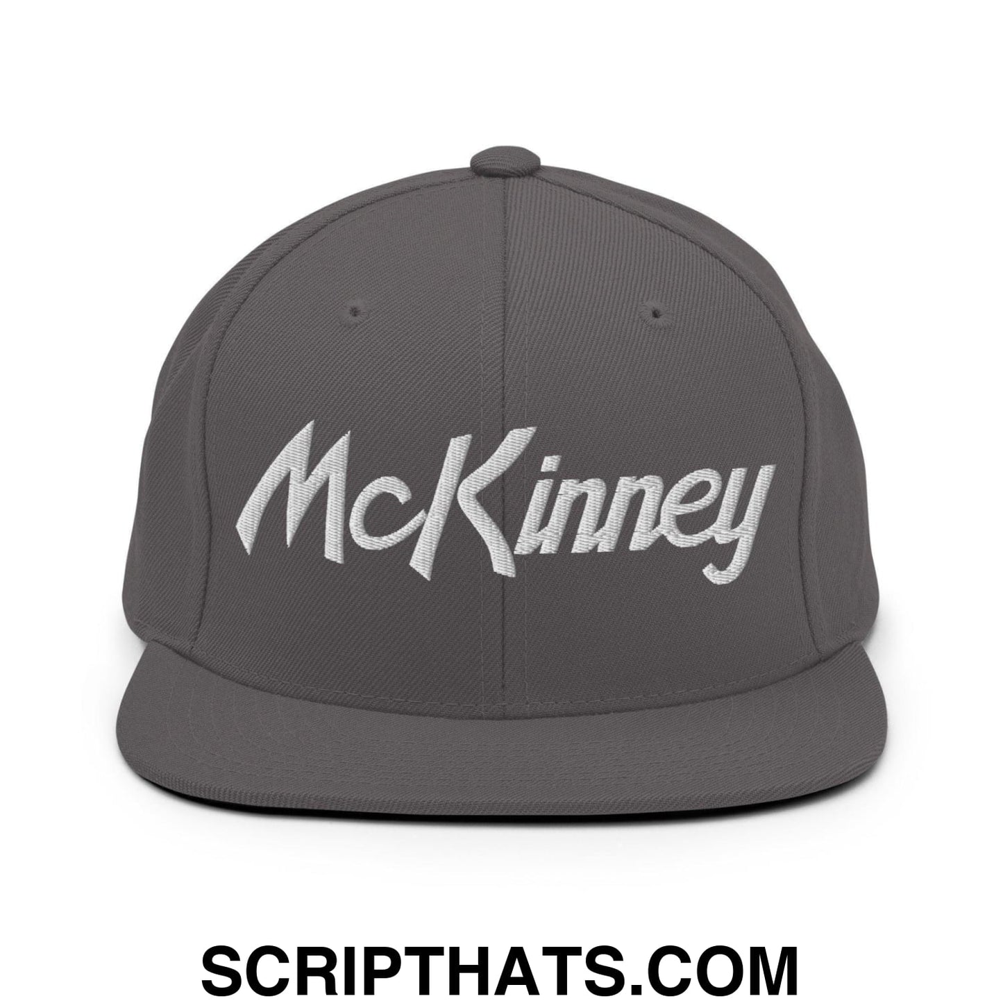 McKinney Script Snapback Hat Dark Grey