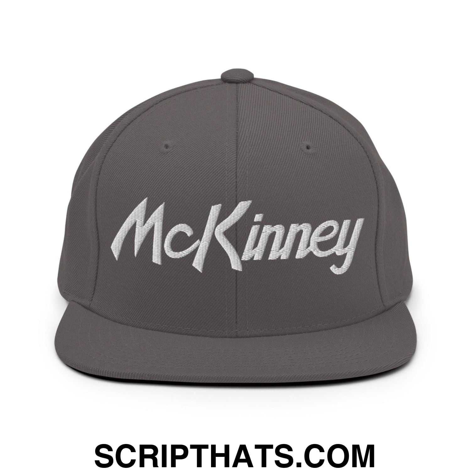 McKinney Script Snapback Hat Dark Grey