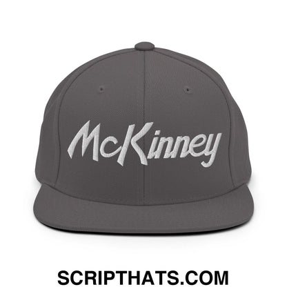 McKinney Script Snapback Hat Dark Grey